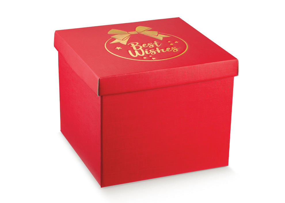 Scatola con fondo e coperchio Best Wishes 30x30x24 cm – Scotton, 1 pz