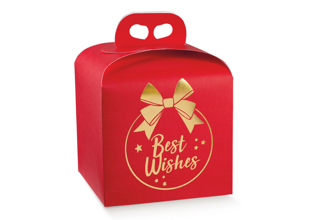 Panettone box 200x200x180mm best wishes