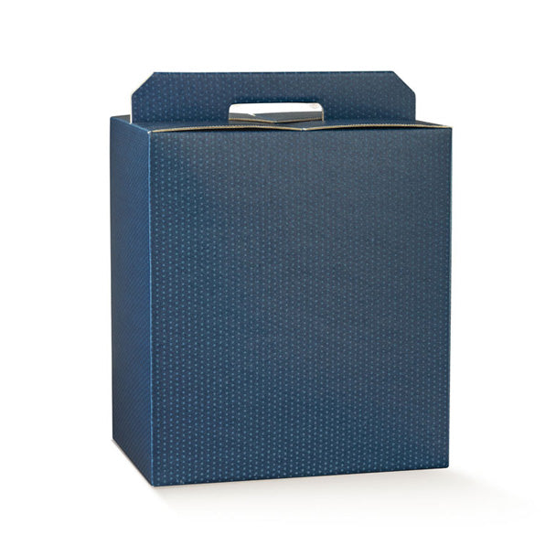 Panettone box + bottles 330x250x350mm blue spot