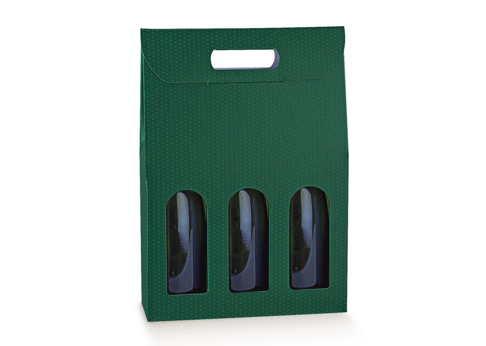3 bottles size 270x90x385mm green spot