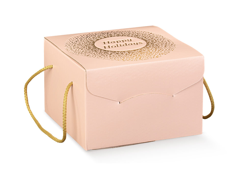 Secret box with drawstrings 23x23x25.5cm powder