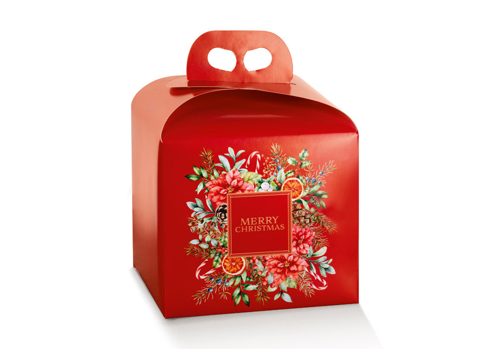 Panettone box 200x200x180mm botanical