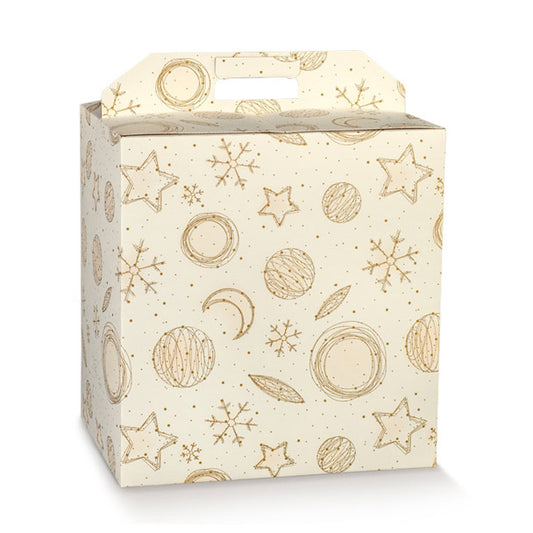 Scatola panettone+bottiglie 430x240x345mm white universe