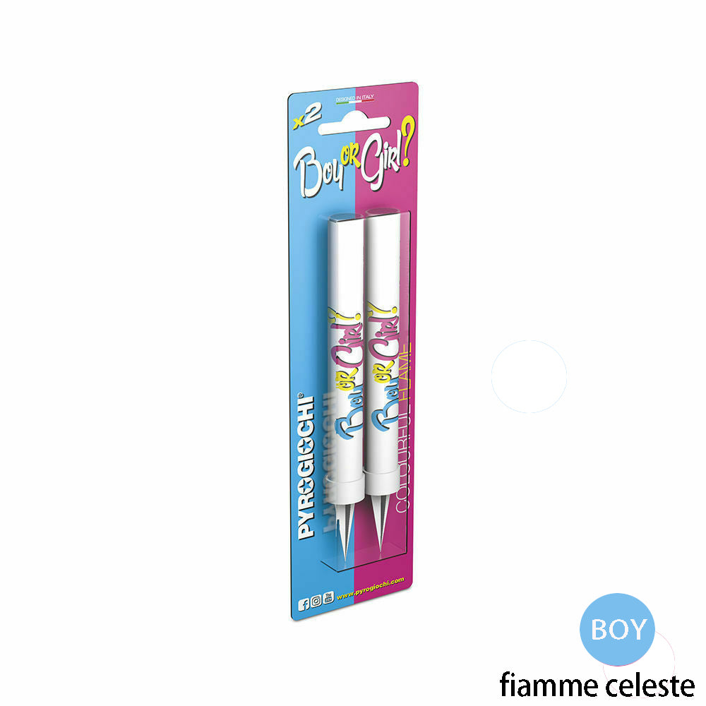 2 blue gender reveal sticks