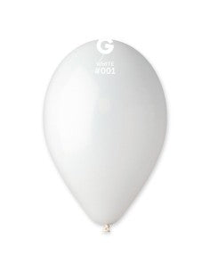 12-inch white pastel latex balloons, 50 pcs