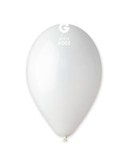 12-inch white pastel latex balloons, 50 pcs