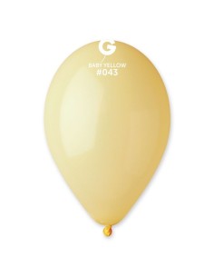 Palloncini in Lattice Pastello Giallo Baby 12" (30 cm) – Gemar, 50 pz