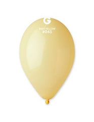 12-inch pastel baby yellow latex balloons, cf.50