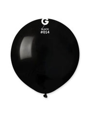 19 inch black pastel latex balloons, 25 pcs