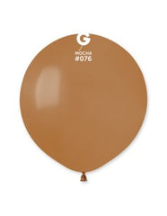 19-inch pastel mocha latex balloons, 25 pcs