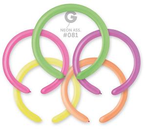 palloncini 2inch modellabili flourescents-neon assortiti cf.100