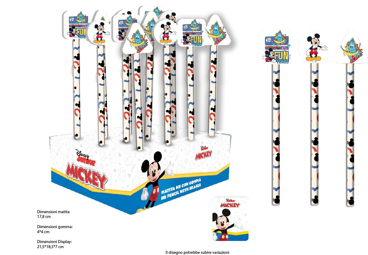 Mickey Mouse matita con gomma