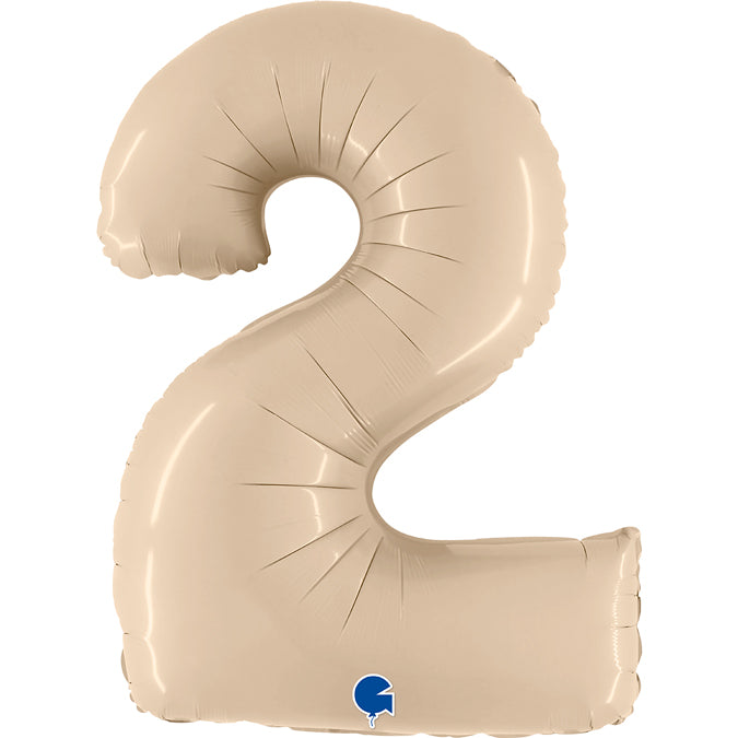 number 2 foil 100cm/40inch satin beige