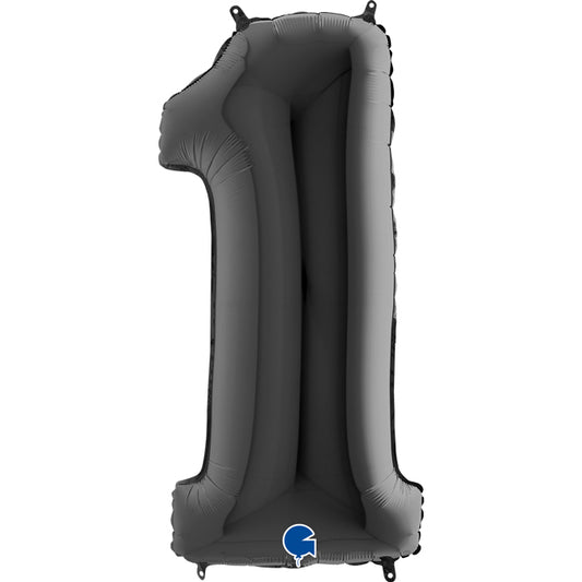 numero 1 foil 100cm/40inch nero
