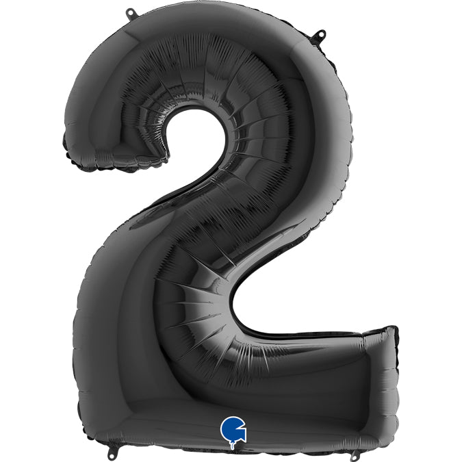 number 2 foil 100cm/40inch black