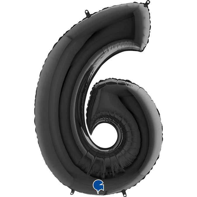 number 6 foil 100cm/40inch black
