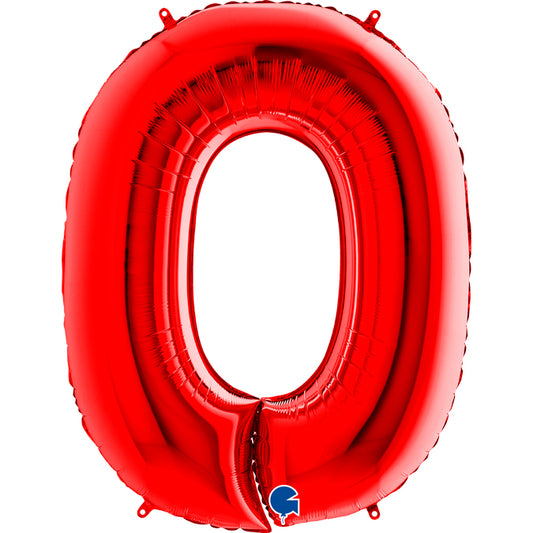 numero 0 foil 102cm/40inch rosso