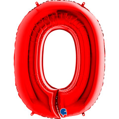 numero 0 foil 102cm/40inch rosso