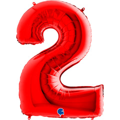 number 2 foil 102cm/40inch red