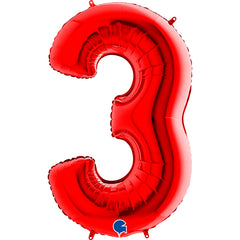 number 3 foil 102cm/40inch red