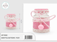 4x6cm pink baptism jar
