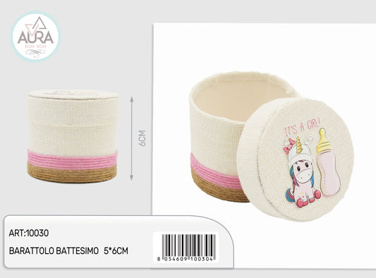 barattolo baby unicorno rosa