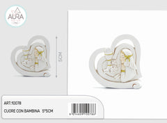 heart with little girl 5x5cm