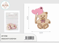 orsacchiotto rosa 12pz 3x4cm