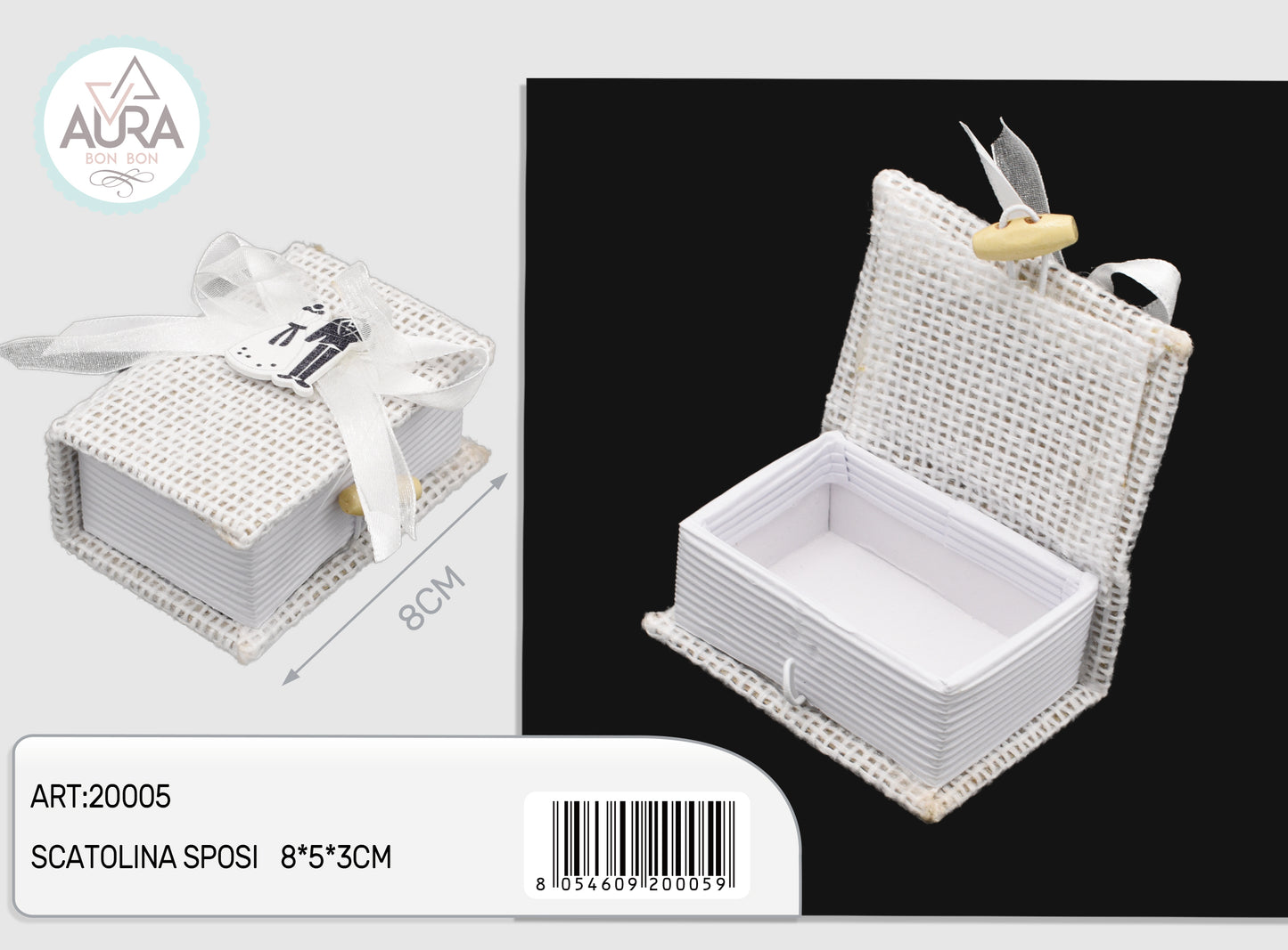 scatolina sposi 8x5x3cm