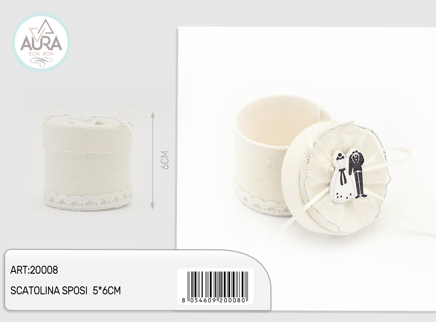 Scatolina sposi 5x6cm