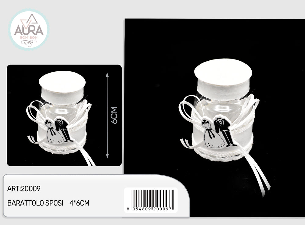 barattolo sposi 4x7cm