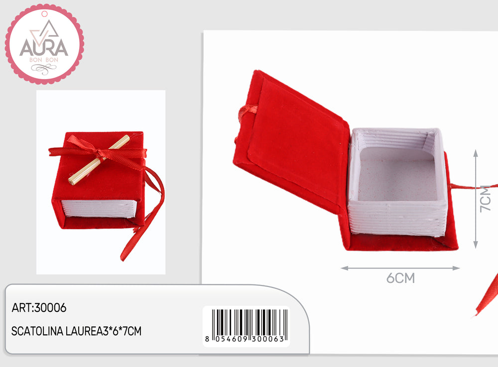 3x6x7cm red graduation box