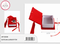 scatolina laurea 3,5x6x7cm rosso