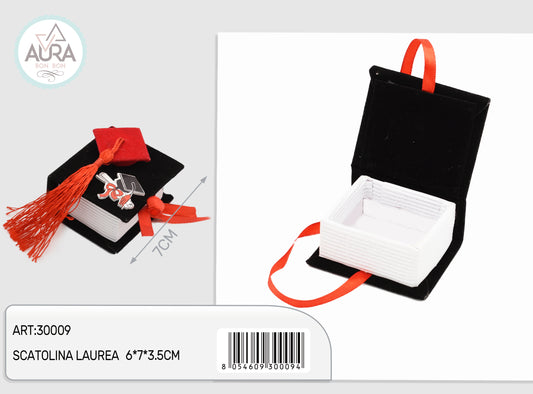 scatolina laurea 6x7x3,5cm nero