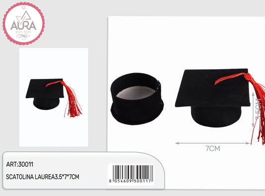 scatolina laurea 3,5x7x7cm nero