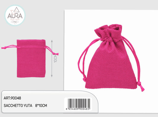 sacchetto yuta 8x10cm fuxia