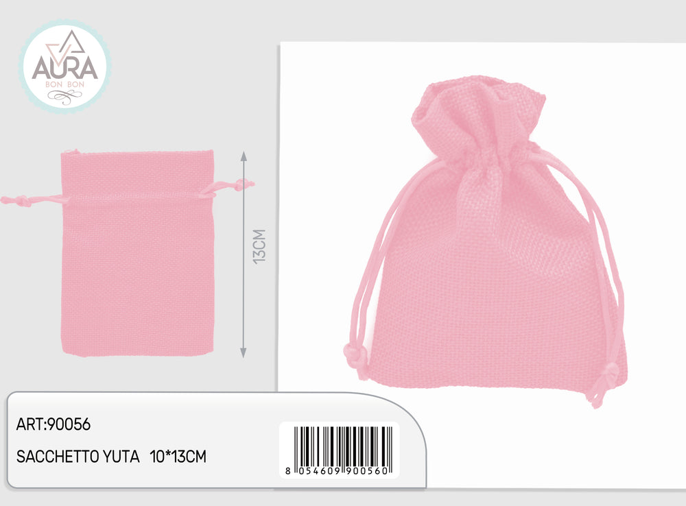 sacchetto yuta rosa 10x13cm