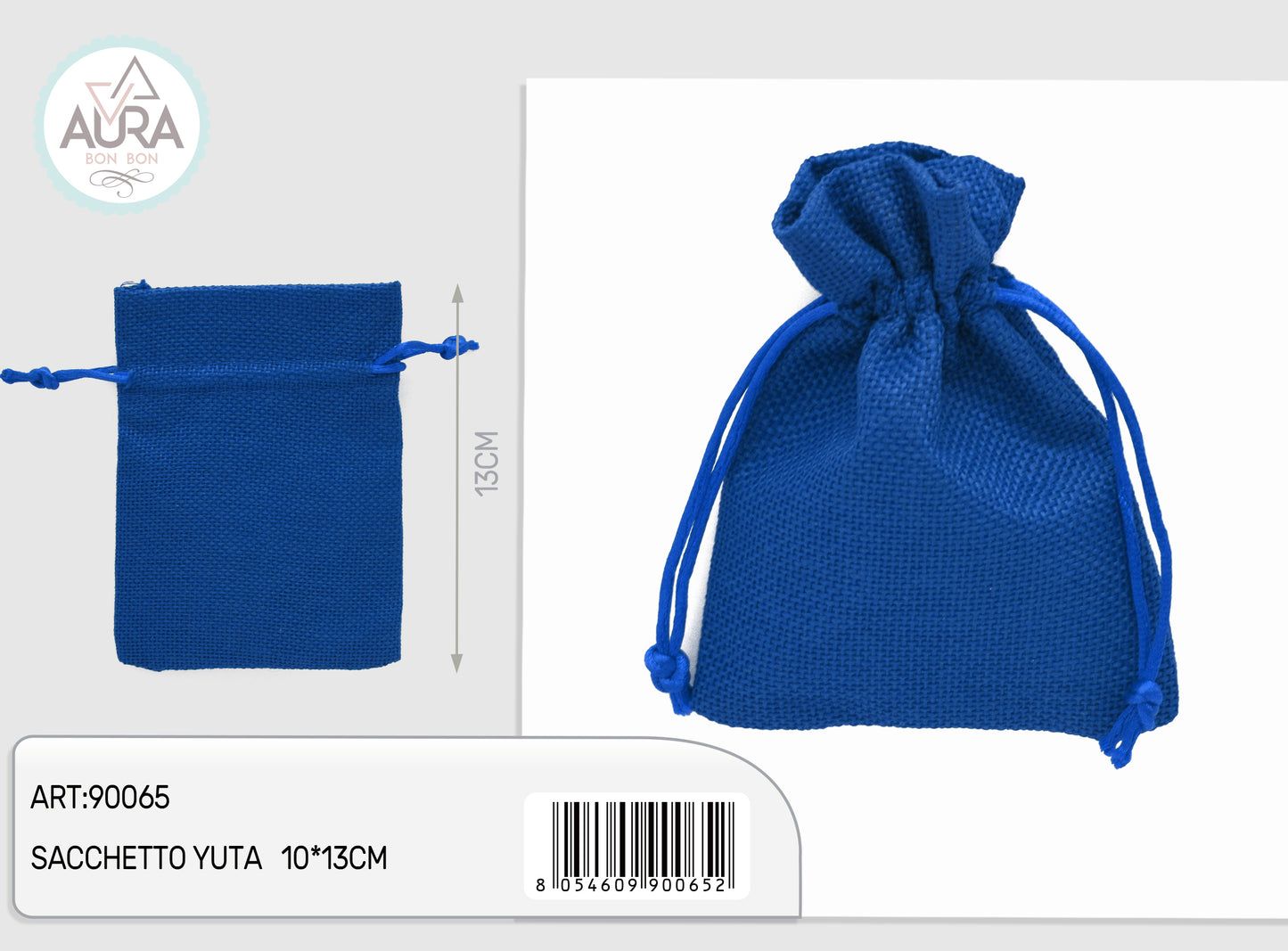 sacchetto yuta blue 10x13cm