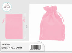 Sacchetto yuta rosa 13x18cm