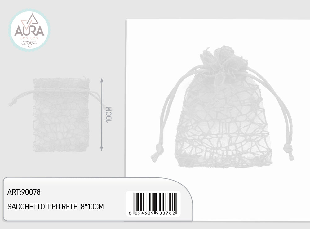 white spider bag 8x10cm