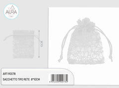 white spider bag 8x10cm