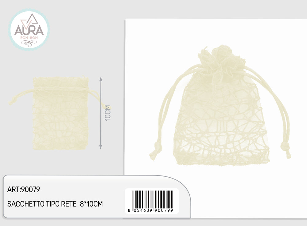 8x10cm cream spider bag