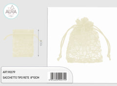 8x10cm cream spider bag