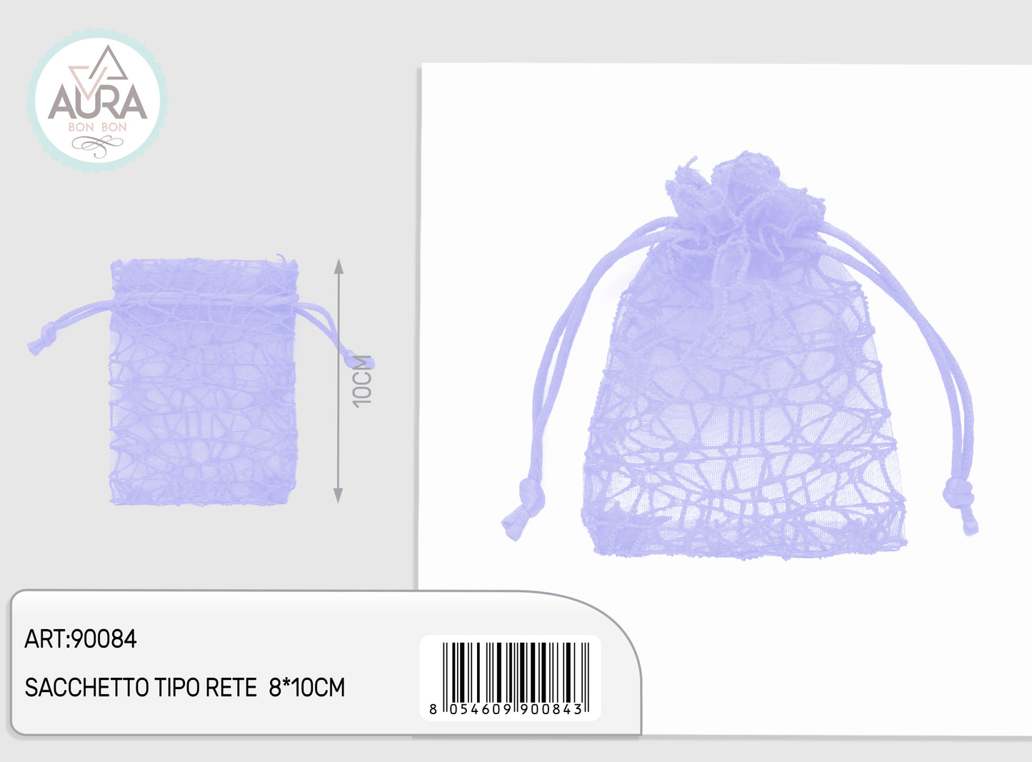 sacchetto spider lilac 8x10cm