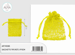 yellow spider bag 8x10cm