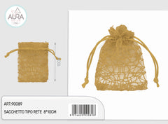 8x10 gold spider mesh bag