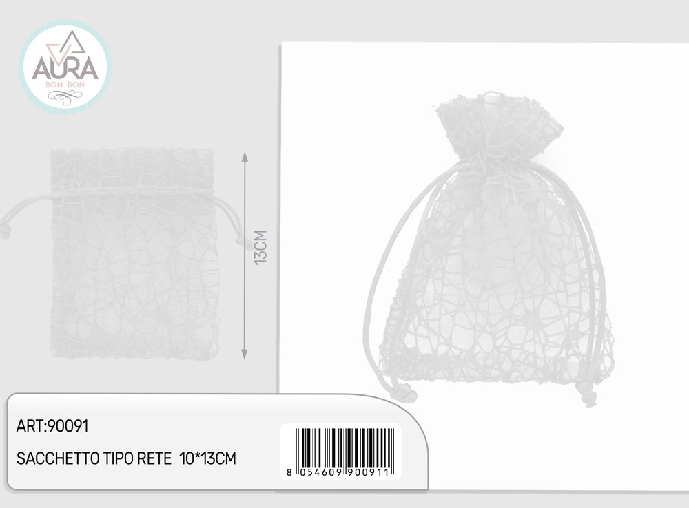 sacchetto spider bianco 10x13cm
