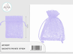 lilac spider bag 10x13cm