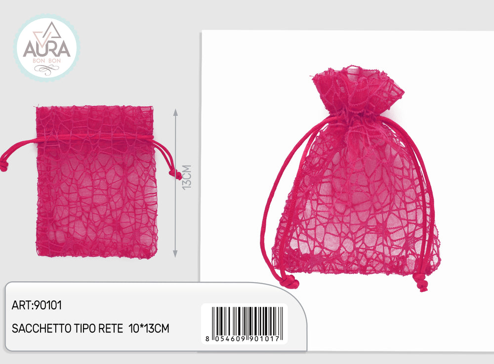 sacchetto spider fuxia 10x13cm