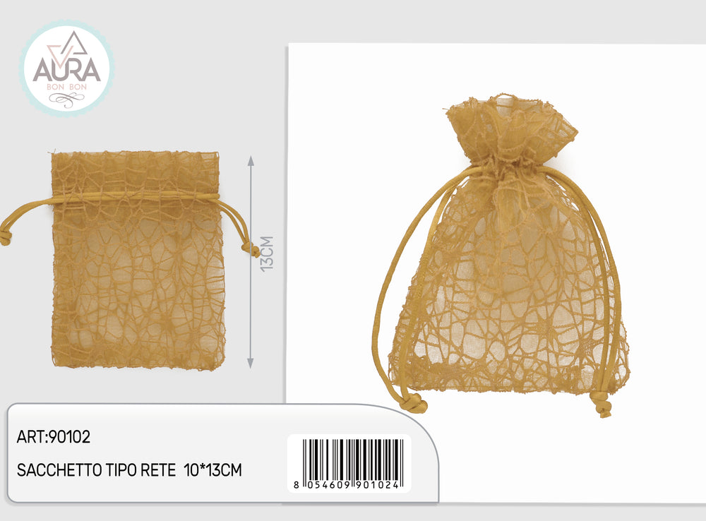 sacchetto spider oro 10x13cm